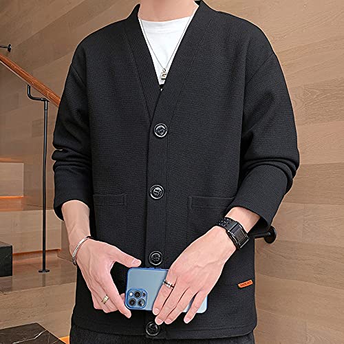 FJLTDCP カーディガン メンズ 秋服 メンズ 羽織 和風 Vネックジャケット カジュアル 無地 アウター おしゃれ大きいサイズ コート和式カーディガン ボタン カジュアル 長袖 おしゃれゆったり 春秋服大きいサイズ春秋冬服メンズ の商品画像 5
