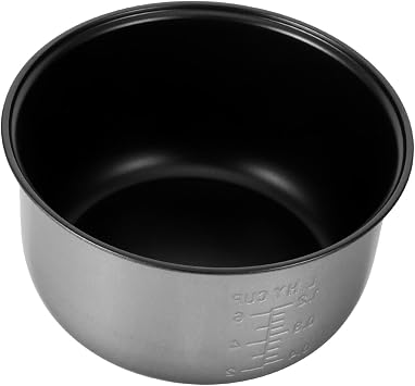 Cabilock Stainless Steel Rice Cooker Inner Pot Replacement Honeycomb Cooking Pot Container 8.26 in Electric Cooker Liner with Rice Spoon and Measuring Cup for Daily Use