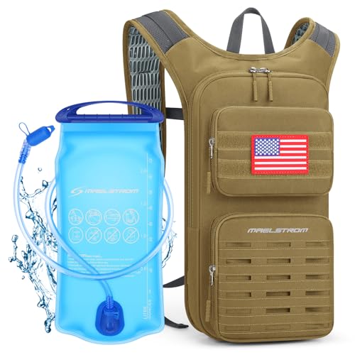 Maelstrom Hydration Backpack with 2L Water Bladder,Tactical Molle Water Backpack
