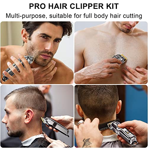 Hatteker Hair Cutting Kit Pro Hair Clippers For Men Professional Barber Clippers Ipx7 Waterproof Cordless Beard / Hair Trimmer #TOP4