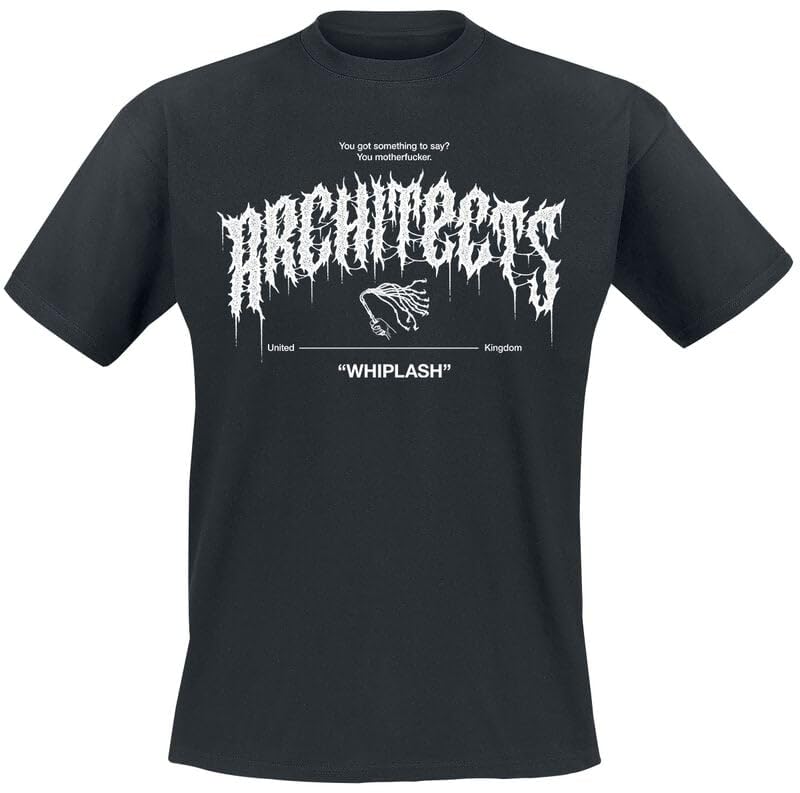 Architects Whiplash Crown Homme T-Shirt Manches Courtes Noir M 100% Coton Regular/Coupe Standard