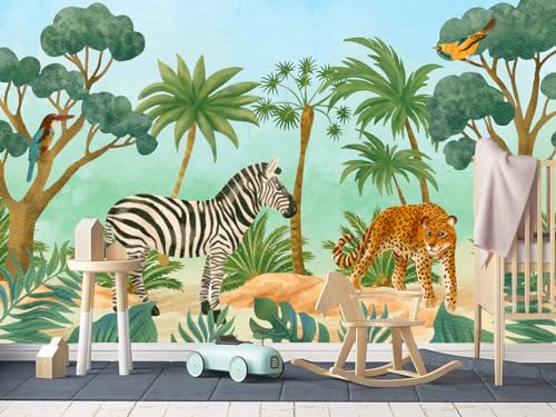Image of Cartoon Design Kids Theme Vinyl Poster Animals Wallpaper Wall Sticker for Home Decor, Living Room, Bedroom,Kids Room, Play Room (Self Adhesive Vinyl, 4x6 feet i.e 48x72 inch) 03