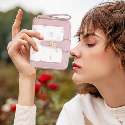 Stylish Bifold Bow Wallet for Women - RFID Leather Credit Card Holder Purse for Everyday Use - Image 6