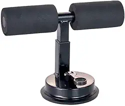 Aparelho Abdominal Portátil, Borracha Nitrílica, Preto, 25x17cm, Resistência Ajustável, 500g, Compacto para Ginástica em Casa