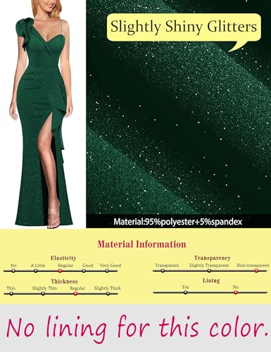 Image of VFSHOW Womens Formal Prom Elegant Ruffle One Shoulder Beaded Strap Ruched Slit Maxi Dress Wedding Evening Long Gown