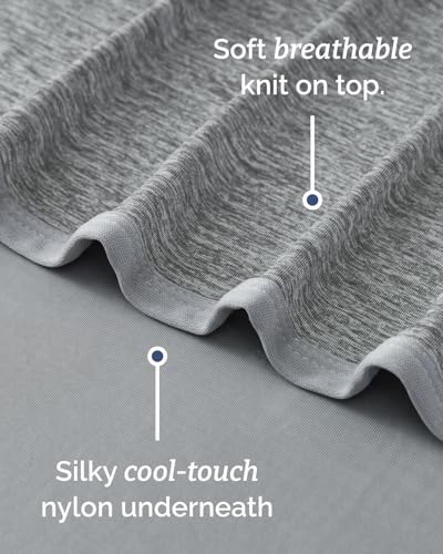 Image of Cooling Blanket for Hot Sleepers - Cold Blanket Throw Size - Double-Sided, Ultra Cool for Summer, Night Sweats & All Seasons - Soft, Lightweight & Breathable for Bed or Couch - Dark Grey, 50 inch x 60 inch
