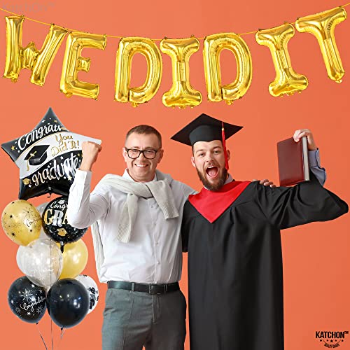 Image of Gold Graduation Decorations 2026-16 Inch, Gold We Did It Balloons | We Did It Banner | Graduation Balloons for We Did It Decorations, Class of 2026 Decorations, KatchOn