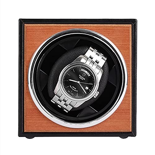 Aufbewahrungsbox Für Uhren, Automatischer Uhrenbeweger Aus PU Leder Mit 2 Modi & 2Geschindigkeiten,Uhrendreher Box Mit Netzteil Oder Batteriebetrieben, Super Leise Elegant Cover