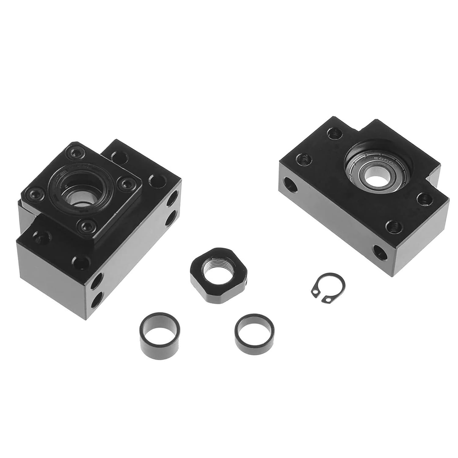 2pcs Ballscrew End Supports 1pcs BK20 Fixed Side + 1pcs BF20 for CNC Router Parts RM / SFU2505 Ballscrew 2505 Ball Screw Bearing Block Bracket
