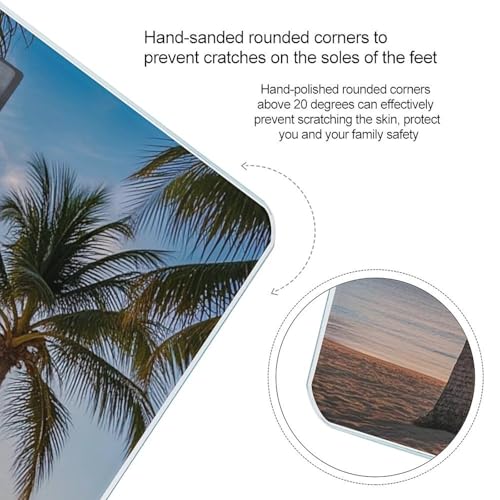 Balanza Digital de Baño Sunset Palm Tree con Plataforma Amplia miniatura 4