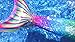 Mayskey Girls Sparkle Mermaid Tails for Swimming Compatible with Various Monofin for Girls Mermaid Bathing Suit Sets- A Rainbow river-120