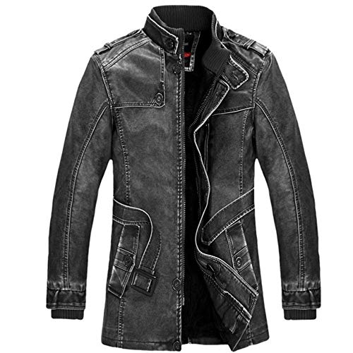 Chaqueta De Motorista De Pu Cuero De Hombres Manga Larga Casual Chaqueta Hombre Invierno,ZARLLE Hombre Chaqueta Cazadora Imitación De PU Piel Chaquetas de Cuero Chaquetas De Moto