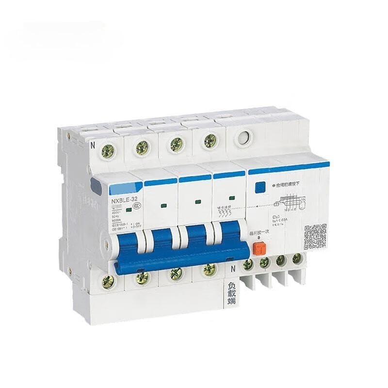 Disyuntor residual NXBLE-32 4P con poder de corte de 6 kA contra cortocircuitos