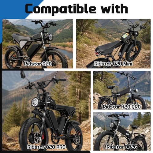 Image of NOOTEASS Full Twist Throttle Replacement for Ridstar Q20 Electric Dirt Bike E-Bike, Surron Throttle with Ignition Switch for Ridstar Q20 Mini H20 Pro Parts with Rolling Bearing