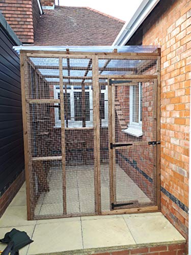 4Wire Catio 3 Sided – 9ft wide x 8ft deep x 8ft tall. Clear waterproof roof 1 x 1″