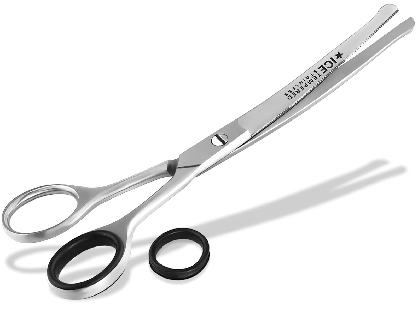 Exklusive Fellschere Pfotenschere Gebogen Haarschere Hundehaar-Schere (14,0 cm)