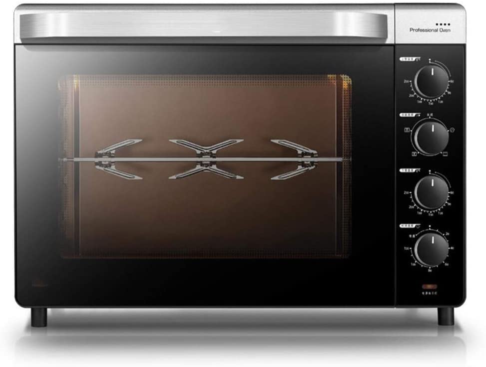 RKYRRKI Mini Horno Eléctrico De 52 L con Placa Doble, Múltiples Funciones De Cocción Grill, Control De Temperatura Ajustable, Temporizador - 2000W Útiles