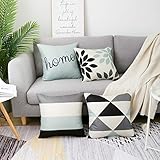 Aopota Throw Pillow Cases Decorative Soft Square Geometric Style Throw Pillow Cover Cushion Case for Sofa 18 x 18 Inch Set of 4
