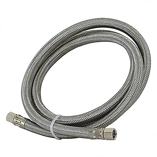 Miniatura 5 de Conector para máquina de hielo de acero inoxidable trenzado de grado profesional de alta calidad, 14 "OD X 14" OD X 60" SS manguera de suministro
