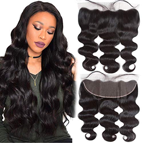 13x4 Ear to Ear Swiss Lace Frontal Closure Pre Plucked With Full Baby Hair Best 9A Brazilian Indian Virgin Hair Extensions Real Cheap Malaysian Peruvian Human Hair Body Wave Wavy One Piece 14 Inch