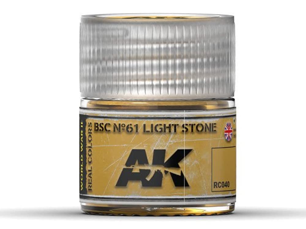 AK Interactive Real Color WWII Shop Paint Line 10ml - RC023 thru RC077 Color: BSC Nº61 Light Stone - RC040
