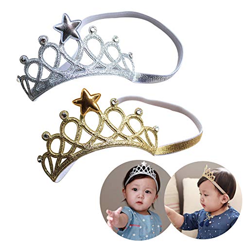 SwirlColor 2X Bambini Ragazze Principessa Corone Fasce Hairband Accessori per Capelli