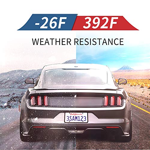 Aujen Silicone License Plate Frames, 2 PCS License Plate Holder, Universal American Auto Black License Plate Frame Rust-Proof, Rattle-Proof, Weather-Proof