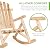 Best Choice Products Wooden Rocking Chair Outdoor Wood Rocker Adirondack Lounger Accent Furniture for Yard, Patio, Garden w/Natural Finish