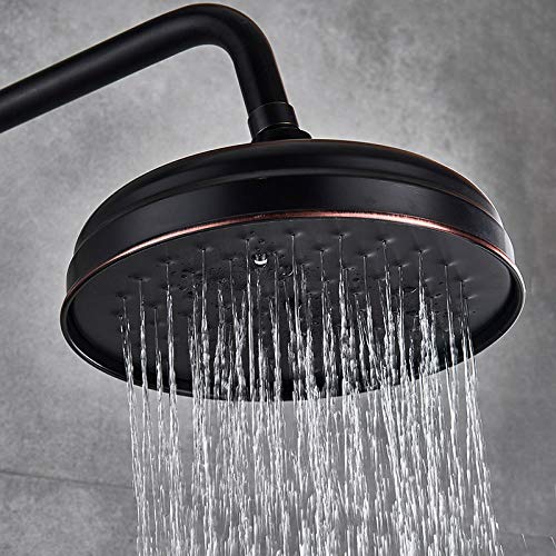 Robinet de section de douche encastrable noir avec mitigeur de baignoire