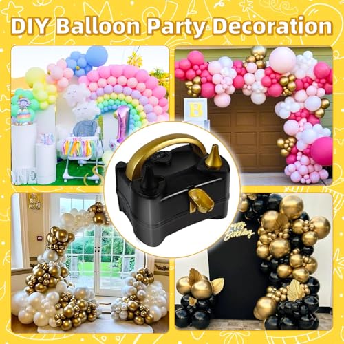 Image of Bezente Mustard Yellow Latex Party Balloons - 100 Pack 12 inch Round Helium Boho Netural Fall Balloons and Electric Balloon Pump