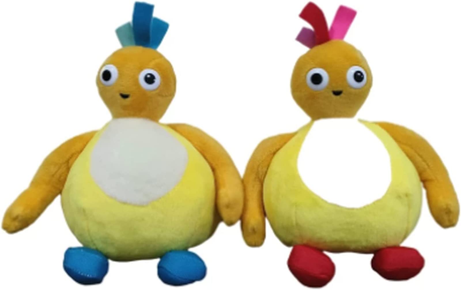 GLAEZ2pcs Twirlywoos Chickedy Chick Peekaboo Plüsch Spielzeug Gefüllte Puppe Geschenke für Kinder 25cm
