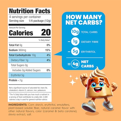Image of Simply Desserts Salted Caramel Instant Pudding, Sugar-Free, 6-Pack - Healthy Dessert, Keto Snacks, Vegan & Diabetic-Friendly, Kosher, 1.7 Oz Ea