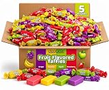 Classic Taffy Candy 5 lb, 280 Wrapped Chewy Fruity Pieces