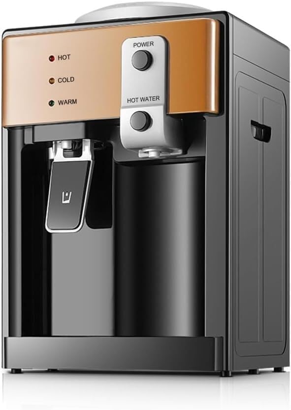 Dispensador de enfriador de agua de carga superior, dispensador de agua de 5 galones con 3 ajustes de temperatura, dispensador de agua caliente y
