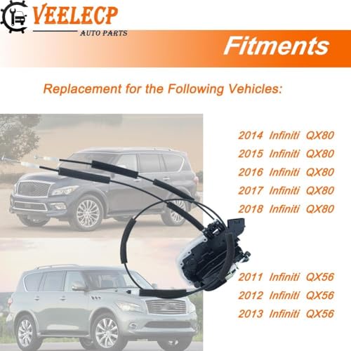 Image of Door Lock Actuator Compatible with 2011-2013 QX56, 2014-2018 QX80 Rear Right Passenger Side