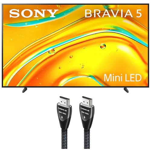 Image of SONY K98XR50 98 Inch Bravia Mini LED 4K HDR TV with an AudioQuest Carbon 48 2.25M 48 Gbps 8K-10K HDMI Digital Cable (2025)