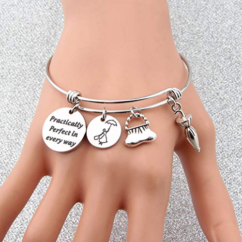 bobauna Practically Perfect In Every Way Mary Inspired Expandable Wire Bangle Bracelet For Her4