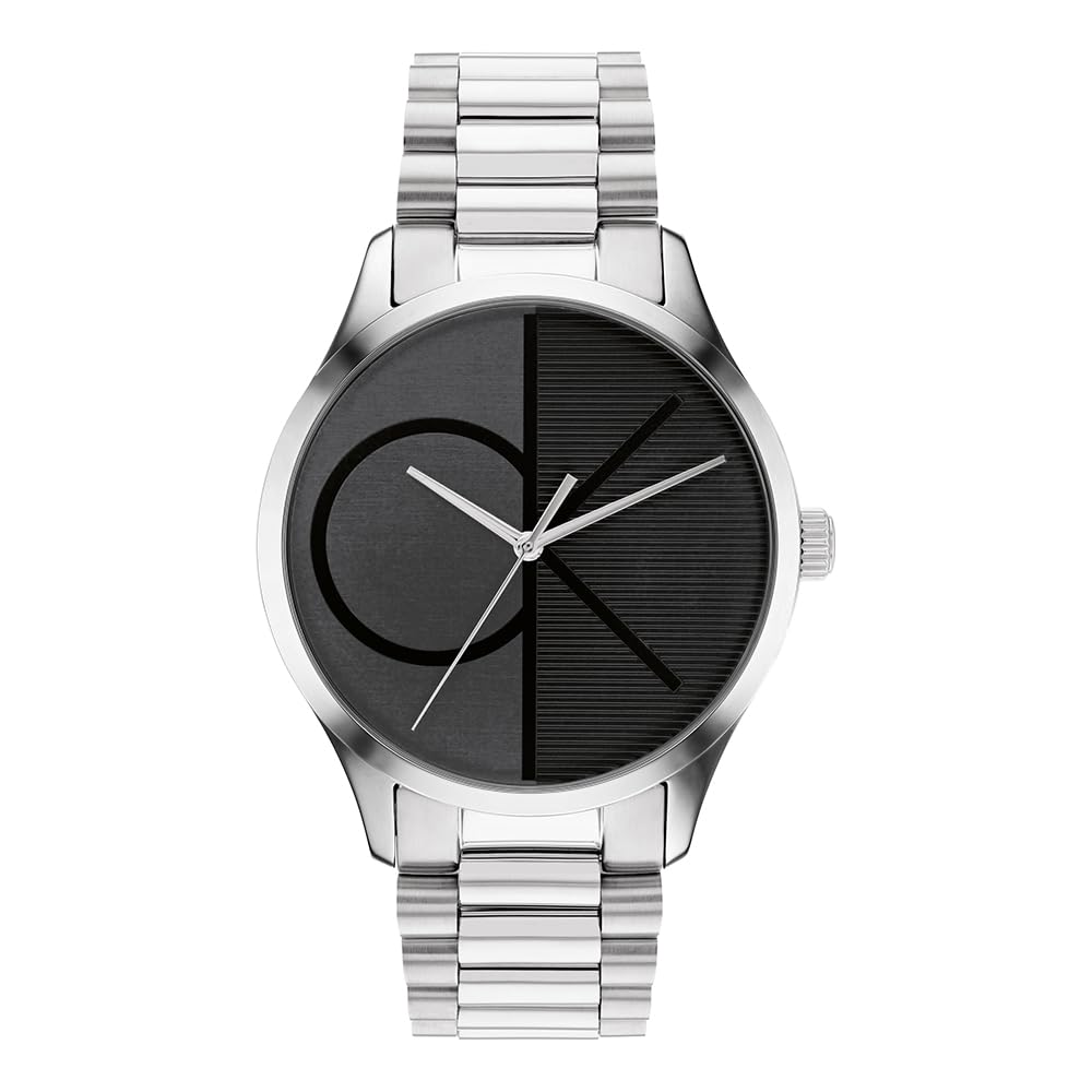 Calvin Klein Analogue Quartz Watch for Men and Women Iconic Collection with Silver Stainless Steel Bracelet - 25200163