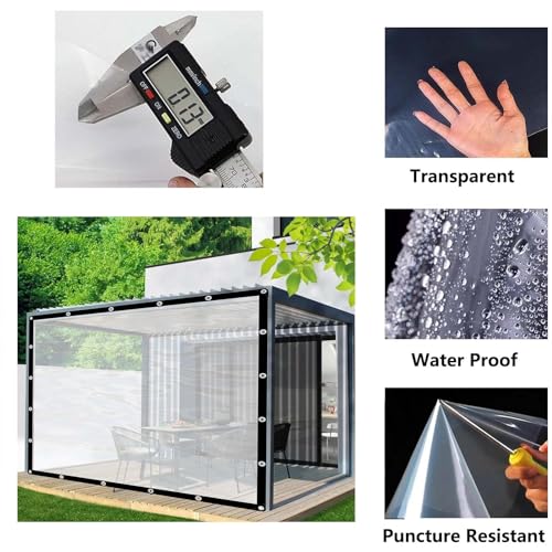 Bâche imperméable en PVC transparent 14' protection intempéries - 3