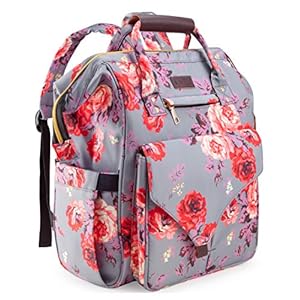 Kaome Diaper Bag Backpack, Upgraded Large Capacity Multifunction Nappy Bags, Waterproof Baby Bag Floral Insulated…