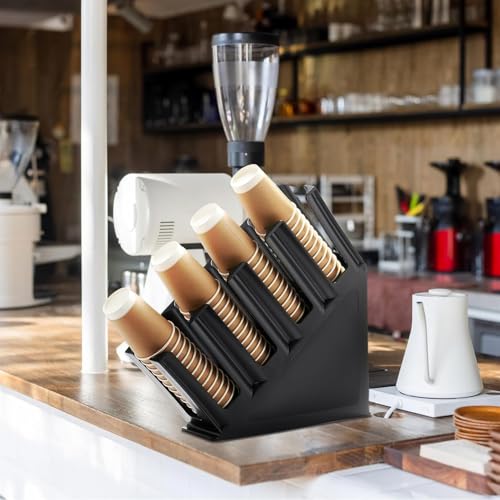 Image of Grid Cup Holder | Glass Holder | Coffee Cup Holder | Commercial Grade Fiber | Ideal for Coffee Shops, Cafes, Restaurants, Offices, Households | Wide Slots (4-Grid)
