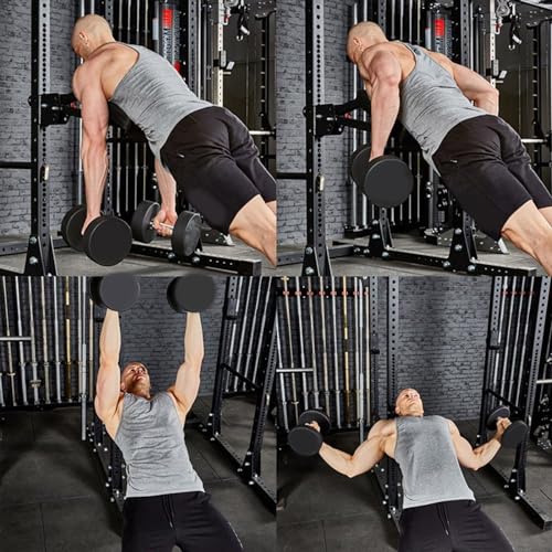 Squat Rack Attachment - Verstellbare Winkel Achsenpolster für Brust oder Rücken Unterstützung - Rudertrainer Fitnessgerät