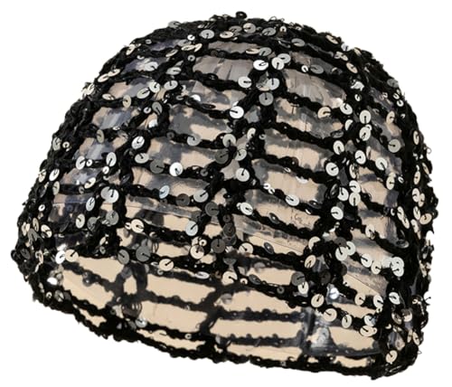 Gorro ligero femenino de malla con lentejuelas brillantes miniatura 1