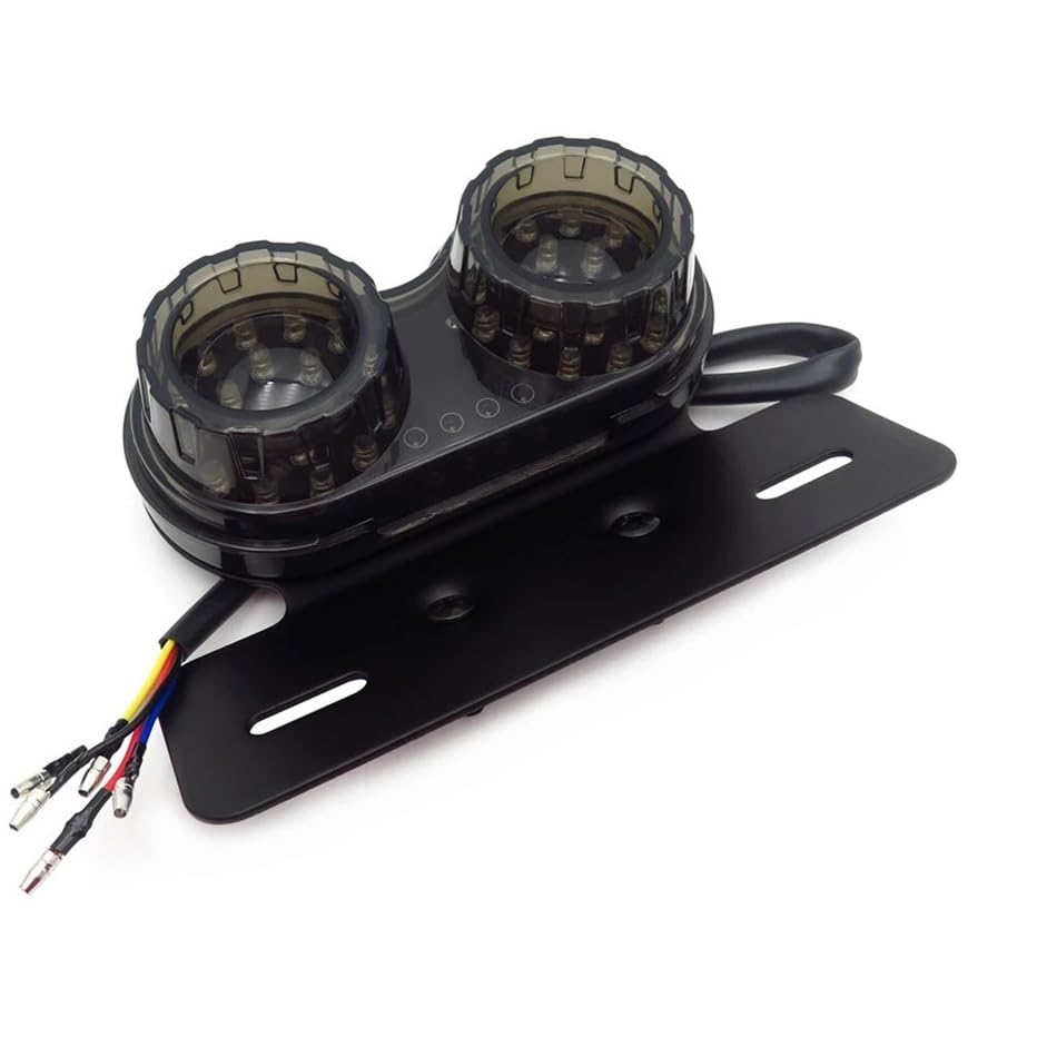 Feu arrière moto LED multifonction avec clignotants et feu stop intégrés 12V
