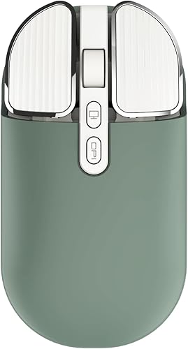 Ratón inalámbrico recargable de 2.4G con receptor USB, un clic para volver al escritorio, botón de silencio, ahorro de energía, 2400 DPI óptico