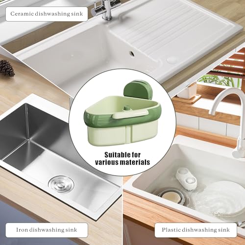 2PCS organizador de esquina para fregadero con succión miniatura 5