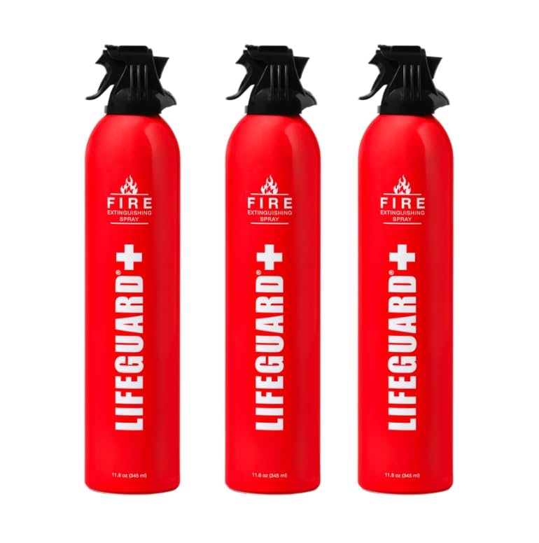 LIFEGUARD Aerosol Fire Extinguisher Spray - Non-Toxic, Eco-Friendly Fire Suppressant for Home, Kitchen, Car & Office, Compact, Easy-to-Use Design with