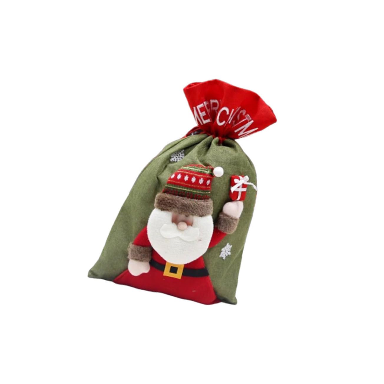 Mobestech 2 Bolsas De De Navidad Bolsa De Dulces Para Muñecas 3d Bolsa De Almacenamiento De Papá Noel Bolsa De Almacenamiento De Dulces Para Fiestas De Navidad