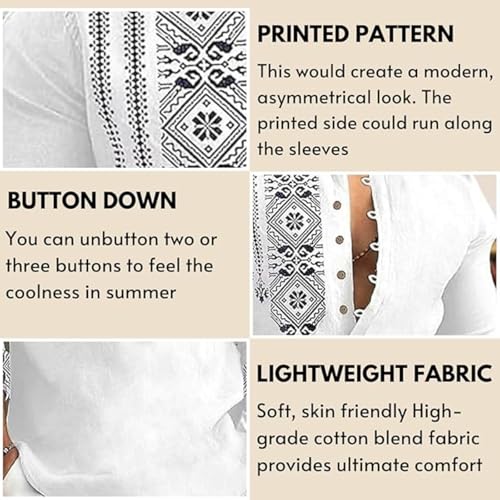 Image of Amazon Brand - INKAST Men's Cotton Blend Mandarin Collar Self One Design Full Sleeve Casual Short Kurta