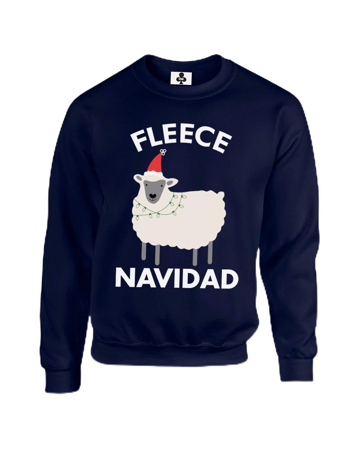 Taylor Brown Unisex Navy Fleece Navidad Xmas Festive Christmas Sheep Trending Meme Funny Adults Sweatshirt Jumper